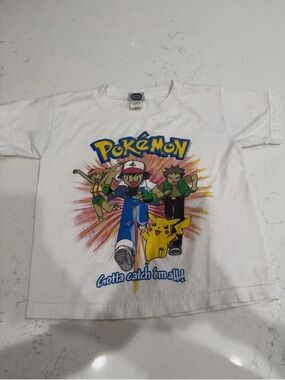 Vintage 1999 Pokemon Gotta Catch Em All T-Shirt Youth Ash Pikachu Small Kids